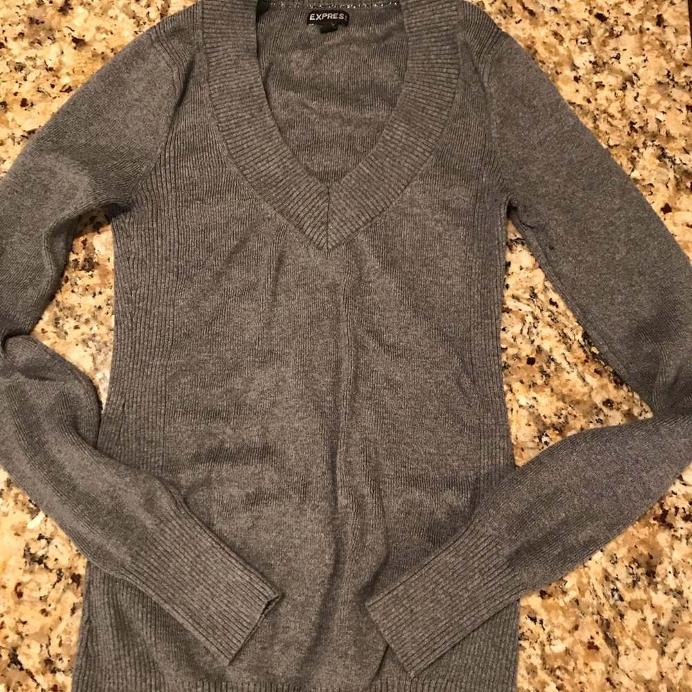 Gray express sweater